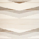 Abstract Linear Motifs and Textured Chevron Stripes(Beige)