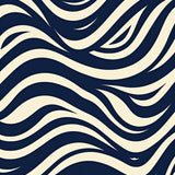 Abstract Chevron Waves with Layered Motifs and Symmetrical Flow(Blue)