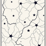 Theia Constellation Map Oriental with Celestial Theme (White)