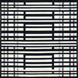 Entryway Accent Graphic Stripe Woven Floor Covering(Black)