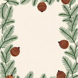 Pine Branch Cone Yuletide Theme Slip Free Floor Cover(Green)