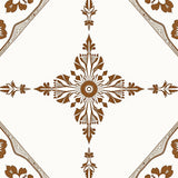 Elegant Floral Loft Medallion Vintage Distressed Classic(Brown)
