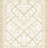 Beige Diamond Lattice Area Geometric Weave(Beige)