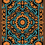 Heritage Blossom Showcasing Baroque Interlocking Vines(Black)