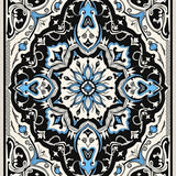 Boho Mosaic Medallion with Ornate Floral Accents (Black) - ODIKA