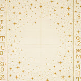 Alphabet Galaxy Round Area with Beige Canvas and Star Cluster Edges(Beige)