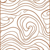 Abstract Wave Motif Featuring Smooth Curves and Muted Hues(Brown)