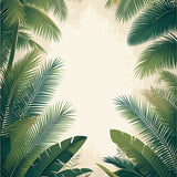 Exotic Palm Haven Green Beige Leafy(Green)