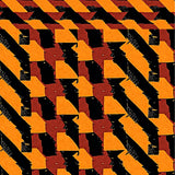 Buffalo Checkered Harvest Plaid with Bold Interlocking Stripe Accents(Orange)