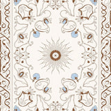 Eclectic Botanical with Ornate Lattice Flourishes(Brown)