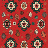 Winter Solstice Pinecone Medallion Decorative(Red)