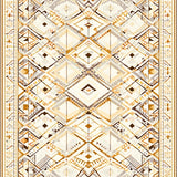 Geometric Diamond Contemporary Beige Brown Design(Beige)
