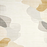 Contemporary Cream Beige with Artistic Abstract Print(Beige)