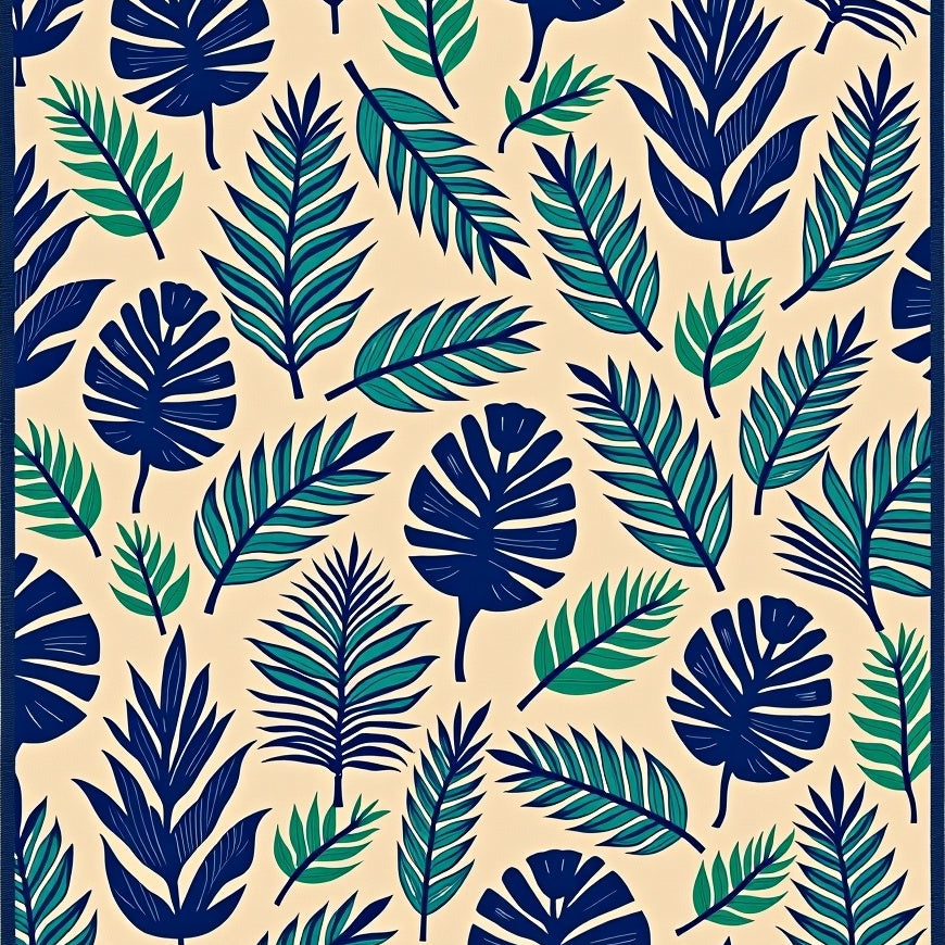 Tropical Frond Mosaic Lattice (Beige) - ODIKA