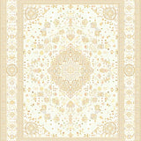 Elegant Beige Boho Medallion Area With Intricate Patterned Design(Beige)
