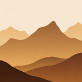 Highland Misty Mountain Peaks Dreamy Enchanted Luxury(Beige)