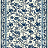 Handcrafted Beige & Indigo Tulip Area(Blue)
