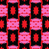 Rustic Checkered Design With Contrasting Dark and Bright Stripes(Black)