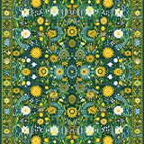 Eclectic Boho in with Golden Yellow Swirls(Green)