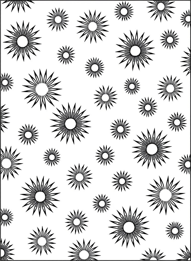 Starburst Explosion Motif Comfort Floor Treatment (Black) - ODIKA