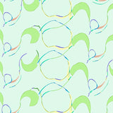 Modern Interlocking Arches Abstract with Subtle Motifs (Green)