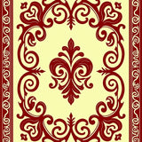 Vintage Damask Scrollwork with Baroque Flourishes and Elegant Curves(Beige)