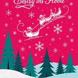 Jolly North Pole Express Winter Wonderland Decorative Surface Cover(Pink)