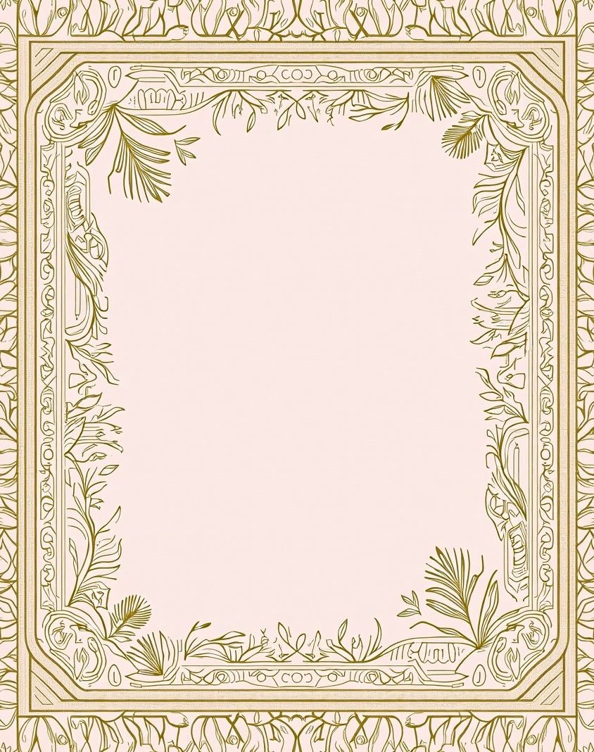 Classic Interlocking Trellis Overlay with Garden Vine Embellishments (Ivory) - ODIKA