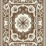 Traditional Feathered Blossom Ornate Handwoven(Brown)