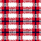 Festive Checkered Plaid with Bold Contrasting Stripes(Red)