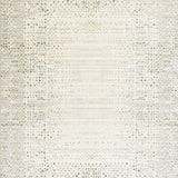 Artistic Area with Modern Beige and White Geometric Spotted Design(Beige)