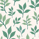 Botanical Leaf Minimalist Contemporary Illustration(Green)
