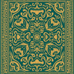 Bohemian Paisley Swirl with Teardrop Feather (Green) - ODIKA
