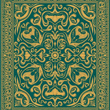 Bohemian Paisley Swirl with Teardrop Feather (Green) - ODIKA
