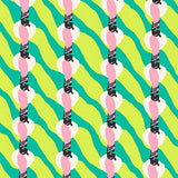 Interlocking Polka Dot with Modern Abstract Flair(Green)