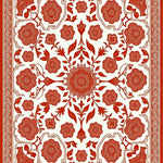 Heritage Damask featuring Symmetrical Rose Clusters (Red) - ODIKA
