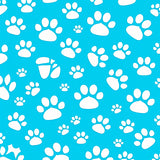 Abstract Animal Inspired Design Featuring Charming Paw Prints(Blue)