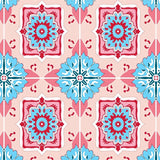 Tile Mosaic Exotic Ornate Medallion Artisan (Pink)