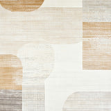 Artistic Abstract Area Beige Cream Easy Cleaning Non Shedding Pet(Beige)