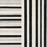 Bold Stripe Symphony Monochrome with Dynamic Geometric Design(Black)