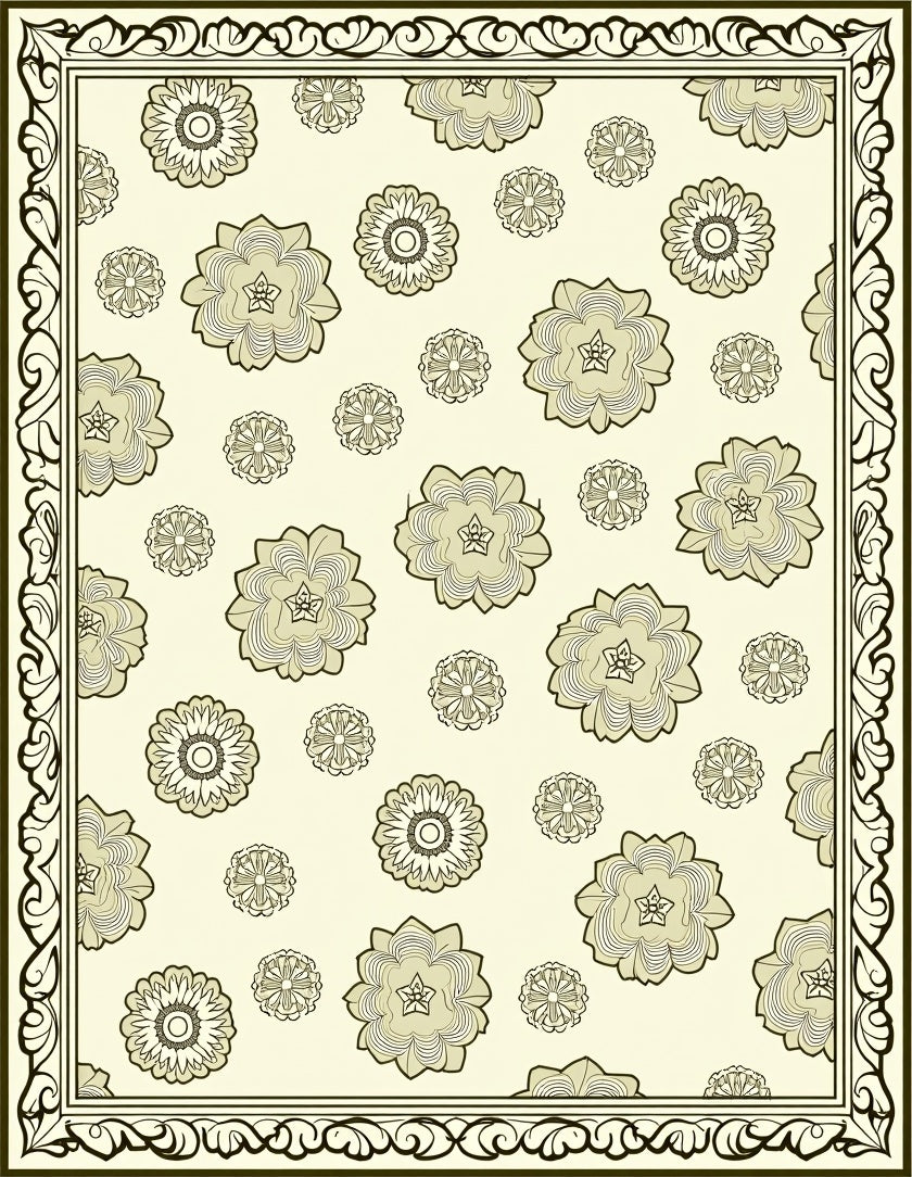 Damask Weathered Blossom Artistry Tapestry (Ivory) - ODIKA