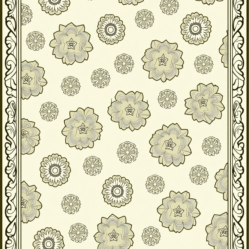 Damask Weathered Blossom Artistry Tapestry (Ivory) - ODIKA