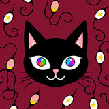 Amusing Radiant Paws Floor Covering Jolly Twinkling Whiskers(Black)