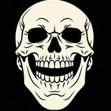 Haunting Bony Face Non Slip Bathtub Cartoon Artwork(Black)