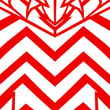 Cane Stripe Chevron Design Floor Holiday(Red)