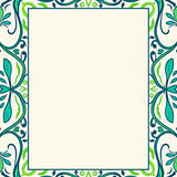 Art Nouveau Inspired Vinework and Stylized Petal Arrangement (Teal) - ODIKA