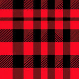 Holiday Checkered Entry with Festive Cabin Squares(Red)