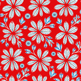 Botanical Petal Burst Mosaic Artistic Floral Arrangement (Red)