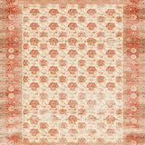 Vintage Round Area Desert Bloom Boho(Red)