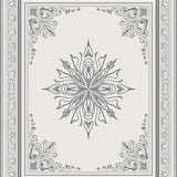 Brielle Elegant Lattice Medallion Contemporary(Gray)